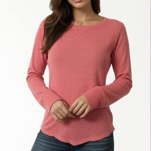 Gap Fit Women’s Bright Coral Long Sleeve Tee – Size XS